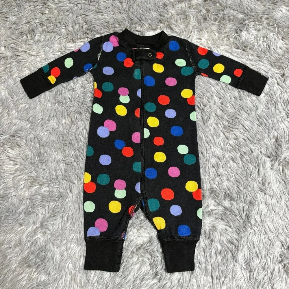 Hanna Andersson Footless Sleeper‎ Bundle Dots Stripes Cake Baby Girl 0-3 Months